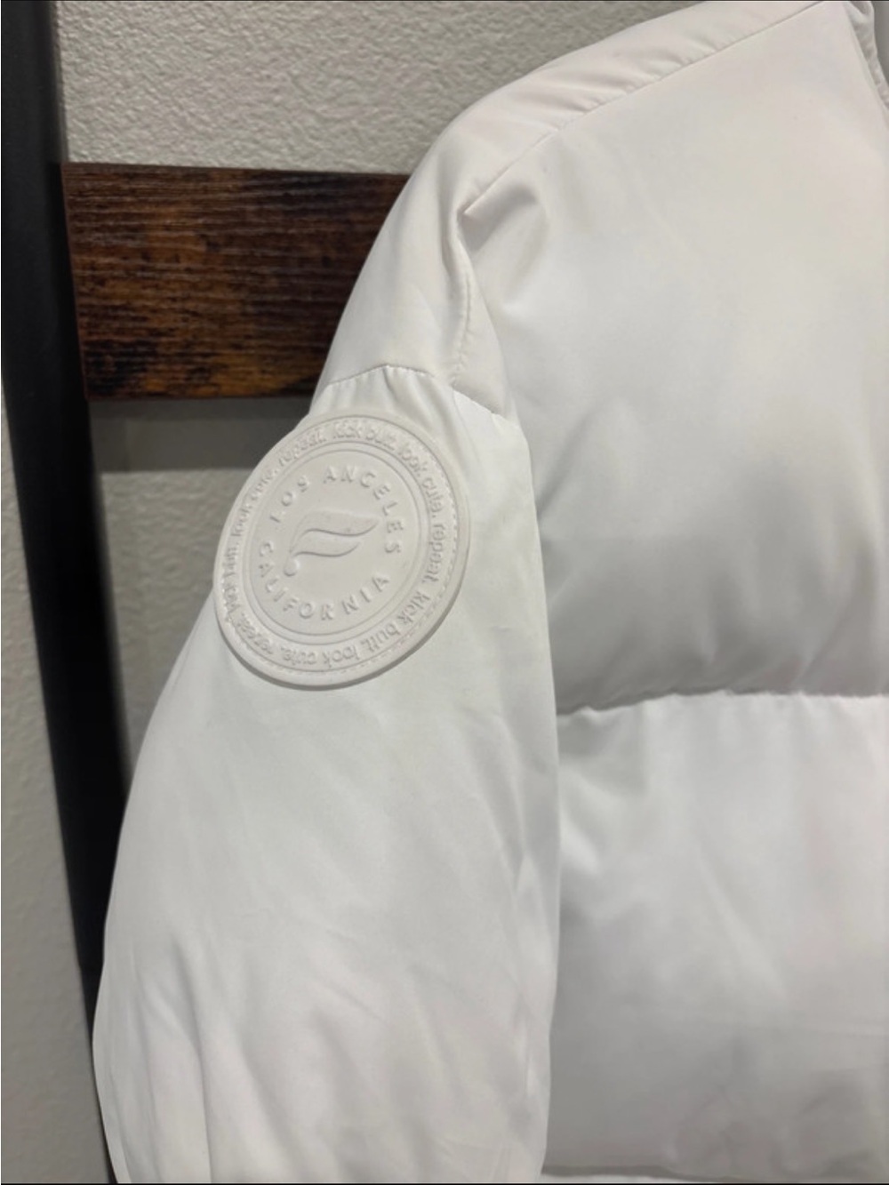 White Cropped Puffer Jacket